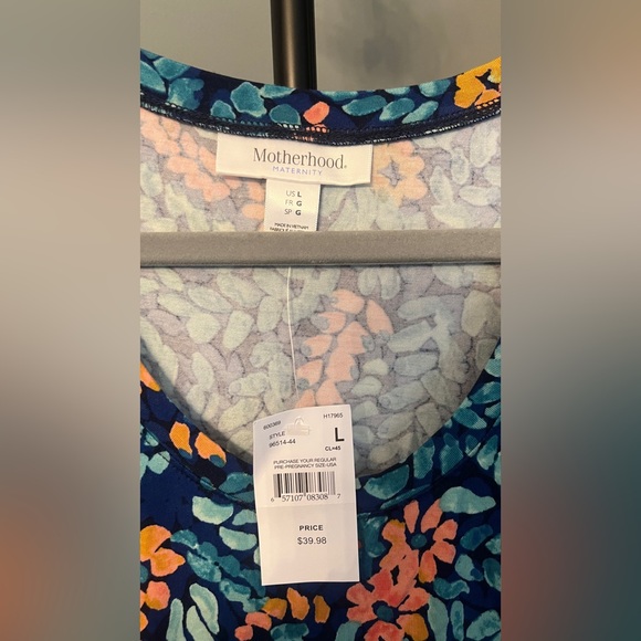 Motherhood Blue Floral Dress NWT large - Picture 3 of 4
